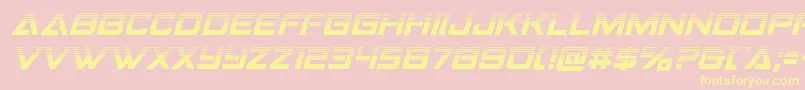 Strikefighterhalfital Font – Yellow Fonts on Pink Background