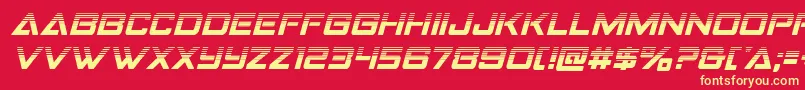 Strikefighterhalfital Font – Yellow Fonts on Red Background