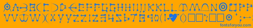 fuente ZenobiaRegular – Fuentes Azules Sobre Fondo Naranja