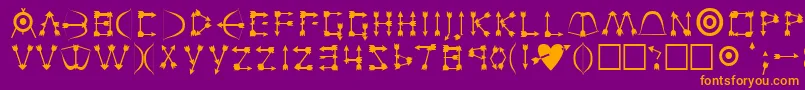 fuente ZenobiaRegular – Fuentes Naranjas Sobre Fondo Morado