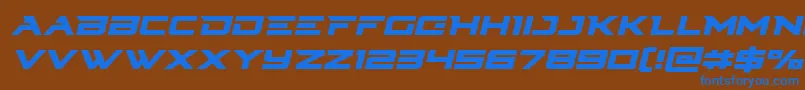 Cyberdyneital Font – Blue Fonts on Brown Background