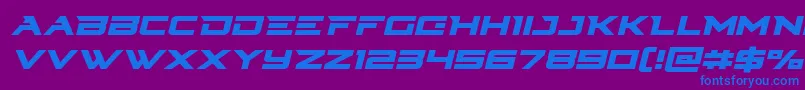 Cyberdyneital Font – Blue Fonts on Purple Background