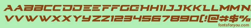 Cyberdyneital Font – Brown Fonts on Green Background