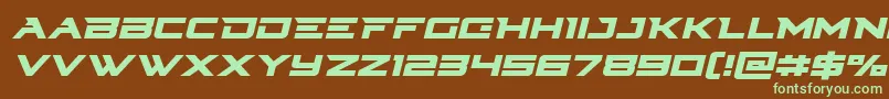 Cyberdyneital Font – Green Fonts on Brown Background