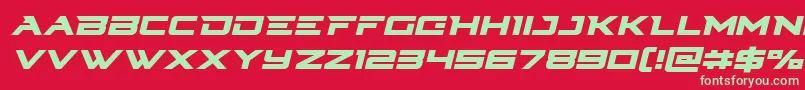 Cyberdyneital Font – Green Fonts on Red Background