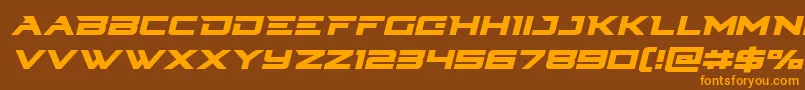 Cyberdyneital Font – Orange Fonts on Brown Background