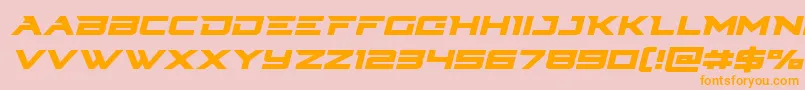 Cyberdyneital Font – Orange Fonts on Pink Background