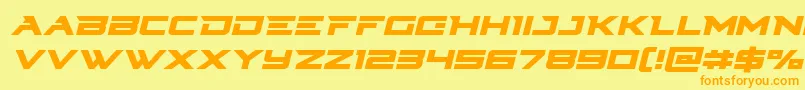 Cyberdyneital Font – Orange Fonts on Yellow Background
