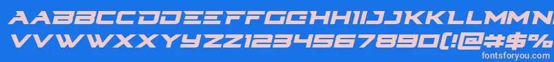 Cyberdyneital Font – Pink Fonts on Blue Background