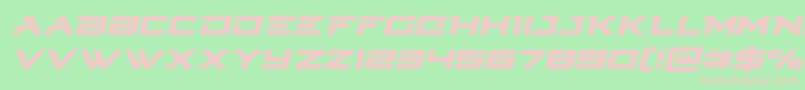 Cyberdyneital-fontti – vaaleanpunaiset fontit vihreällä taustalla