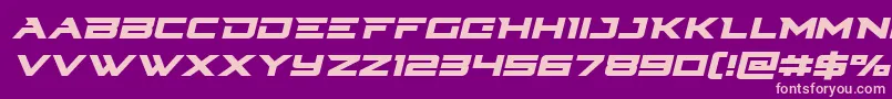 Cyberdyneital Font – Pink Fonts on Purple Background