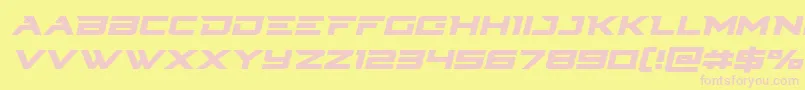 Czcionka Cyberdyneital – różowe czcionki na żółtym tle