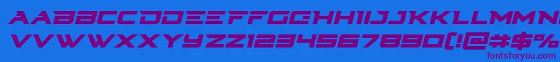 Cyberdyneital Font – Purple Fonts on Blue Background
