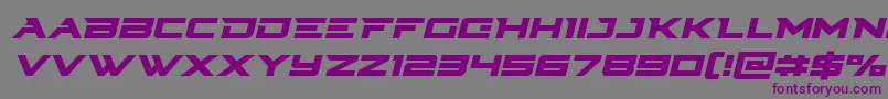 フォントCyberdyneital – 紫色のフォント、灰色の背景
