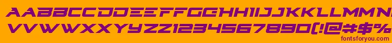 Cyberdyneital Font – Purple Fonts on Orange Background