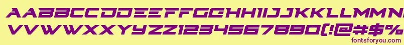 Cyberdyneital Font – Purple Fonts on Yellow Background