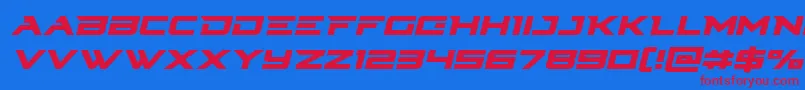 Cyberdyneital Font – Red Fonts on Blue Background