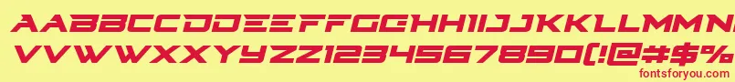 Cyberdyneital Font – Red Fonts on Yellow Background