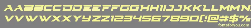 Cyberdyneital Font – Yellow Fonts on Gray Background