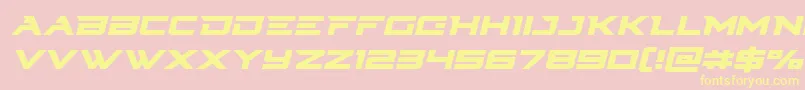 Cyberdyneital Font – Yellow Fonts on Pink Background