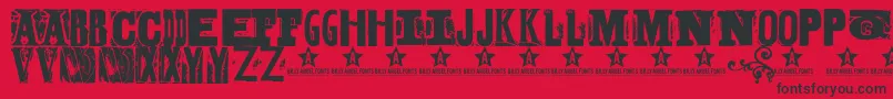 Bodyh Font – Black Fonts on Red Background