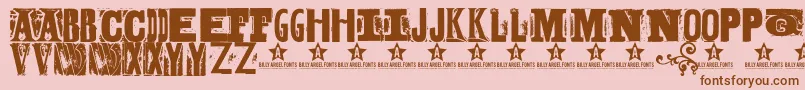 Bodyh Font – Brown Fonts on Pink Background