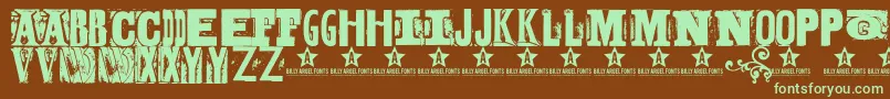 Bodyh Font – Green Fonts on Brown Background