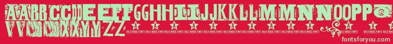 Bodyh Font – Green Fonts on Red Background