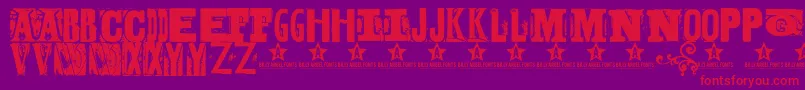 Bodyh Font – Red Fonts on Purple Background