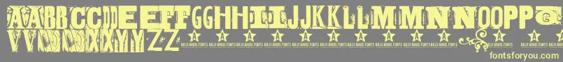 Bodyh Font – Yellow Fonts on Gray Background