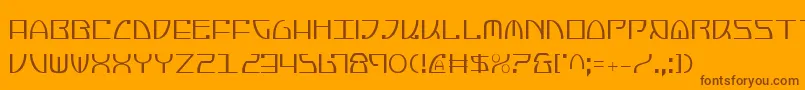 JumptroopsCondensed Font – Brown Fonts on Orange Background