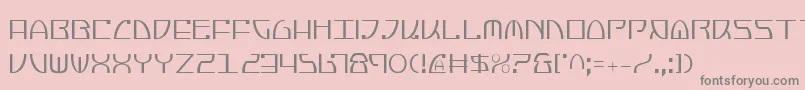 フォントJumptroopsCondensed – ピンクの背景に灰色の文字