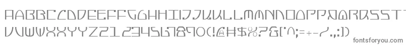 フォントJumptroopsCondensed – 白い背景に灰色の文字