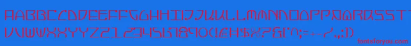 JumptroopsCondensed Font – Red Fonts on Blue Background