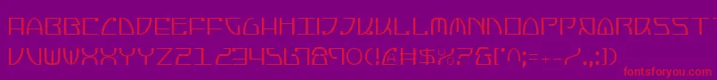 JumptroopsCondensed Font – Red Fonts on Purple Background