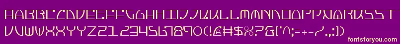 JumptroopsCondensed Font – Yellow Fonts on Purple Background