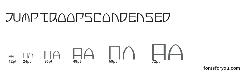 JumptroopsCondensed Font Sizes