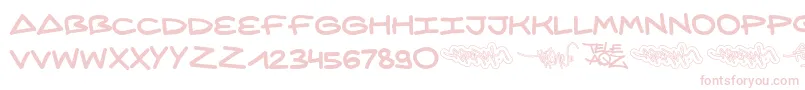 AqzCrew-fontti – vaaleanpunaiset fontit