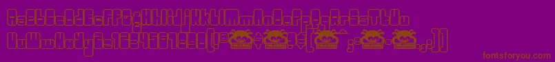 More about Woggle ffy Font Woggle ffy Font – Brown Fonts on Purple Background