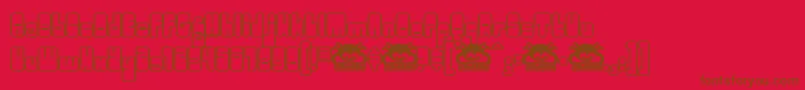 Woggle ffy Font – Brown Fonts on Red Background
