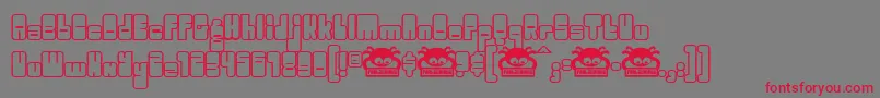 Woggle ffy Font – Red Fonts on Gray Background