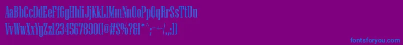 PfmissionEngraved Font – Blue Fonts on Purple Background