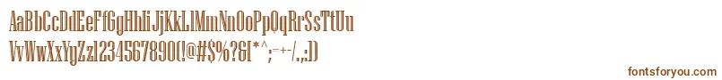 Шрифт PfmissionEngraved – коричневые шрифты на белом фоне