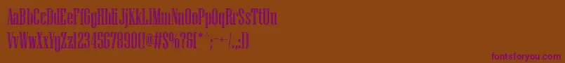 PfmissionEngraved-Schriftart – Violette Schriften auf braunem Hintergrund