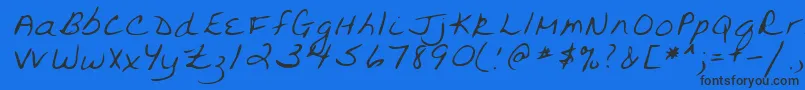 Czcionka Lehn094 – czarne czcionki na niebieskim tle