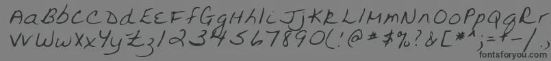 フォントLehn094 – 黒い文字の灰色の背景