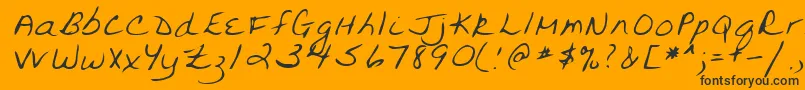 Czcionka Lehn094 – czarne czcionki na pomarańczowym tle