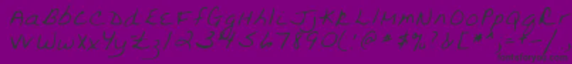 Lehn094 Font – Black Fonts on Purple Background