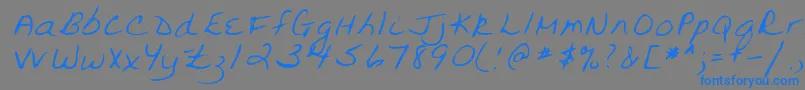 Lehn094-Schriftart – Blaue Schriften auf grauem Hintergrund