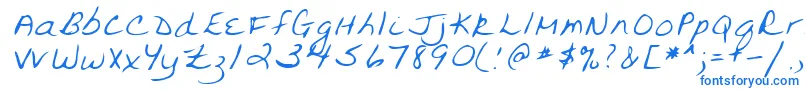 Lehn094-fontti – siniset fontit valkoisella taustalla